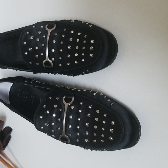 NINE WEST Westoy Satin Black Loafers Flats - Picture 3 of 8